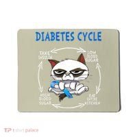 Diabetes Cycle Diabetes Awareness Funny Cat Outfits Mousepad thumb 0