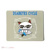 Diabetes Cycle Diabetes Awareness Funny Cat Outfits Mousepad thumb 0