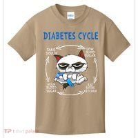 Diabetes Cycle Diabetes Awareness Funny Cat Outfits Kids T-Shirt thumb 0