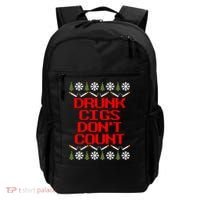 Drunk Cigs DonT Count Ugly Christmas Outfit Funny Backpack thumb 0