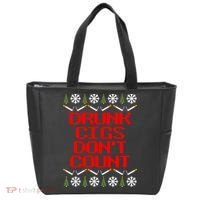 Drunk Cigs DonT Count Ugly Christmas Outfit Funny Tote Bag thumb 0