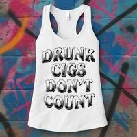 Drunk Cigs Don't Count Women's Tank Top thumb 3