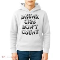 Drunk Cigs Don't Count Kids Hoodie thumb 4