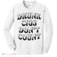 Drunk Cigs Don't Count Kids Long Sleeve Shirt thumb 0