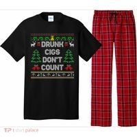 Drunk Cigs Dont Count Ugly Christmas Sweater Pajama Set thumb 0