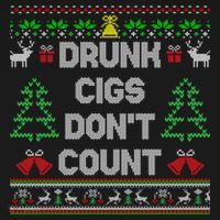 Drunk Cigs Dont Count Ugly Christmas Sweater Mousepad thumb 1