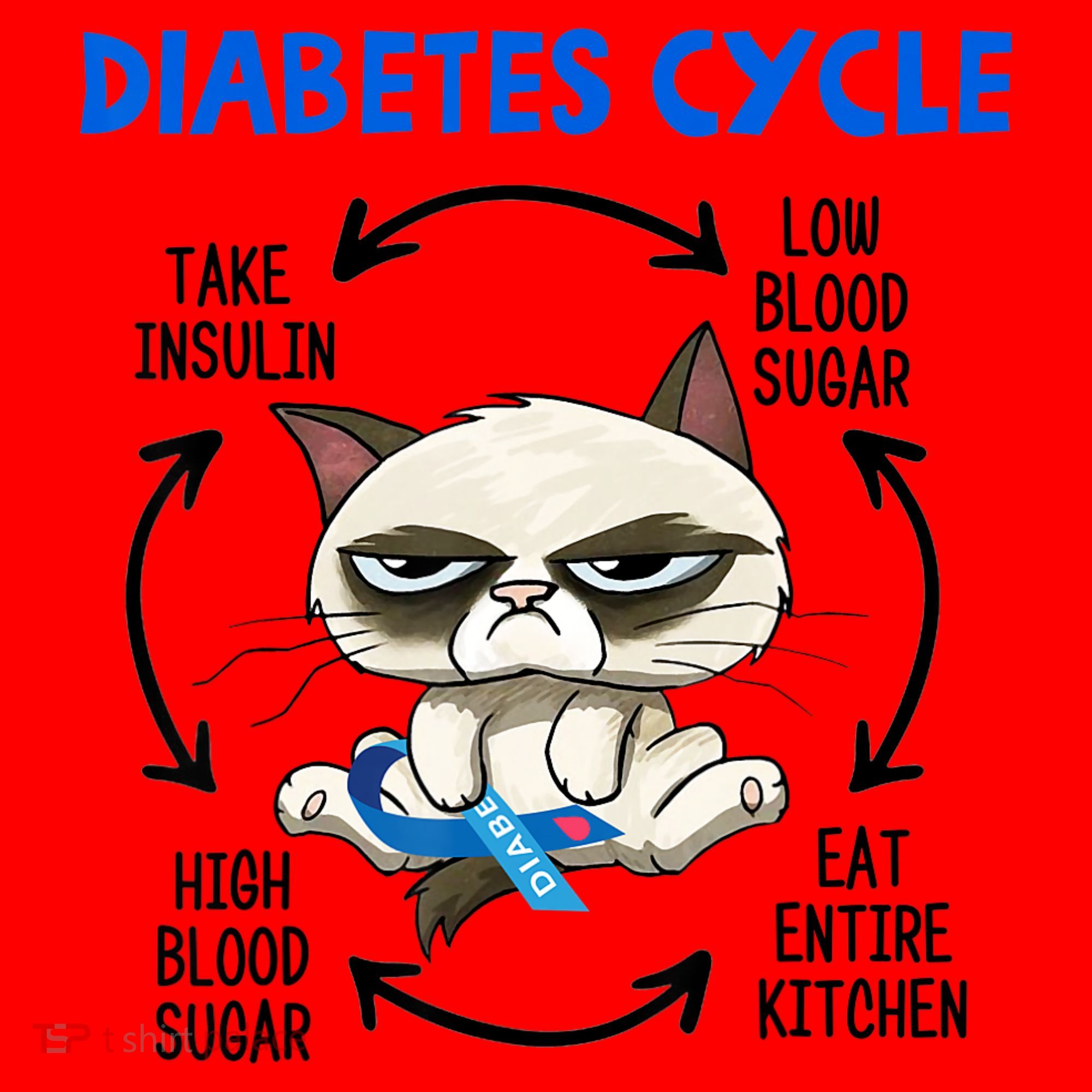 Diabetes Cycle Diabetes Awareness Cat Lover Santa Hat
