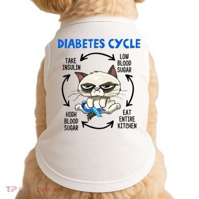 Diabetes Cycle Diabetes Awareness Cat Lover Doggie Tank