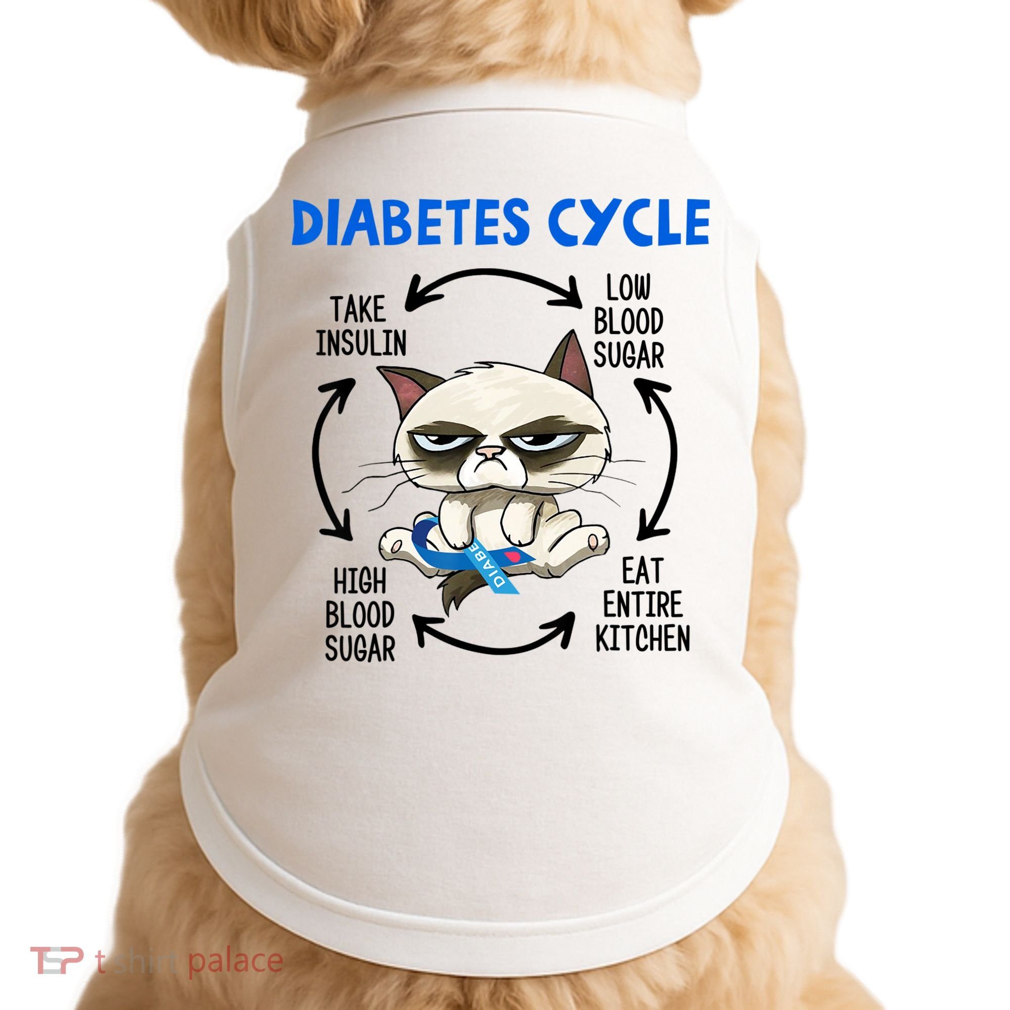 Diabetes Cycle Diabetes Awareness Cat Lover Doggie Tank
