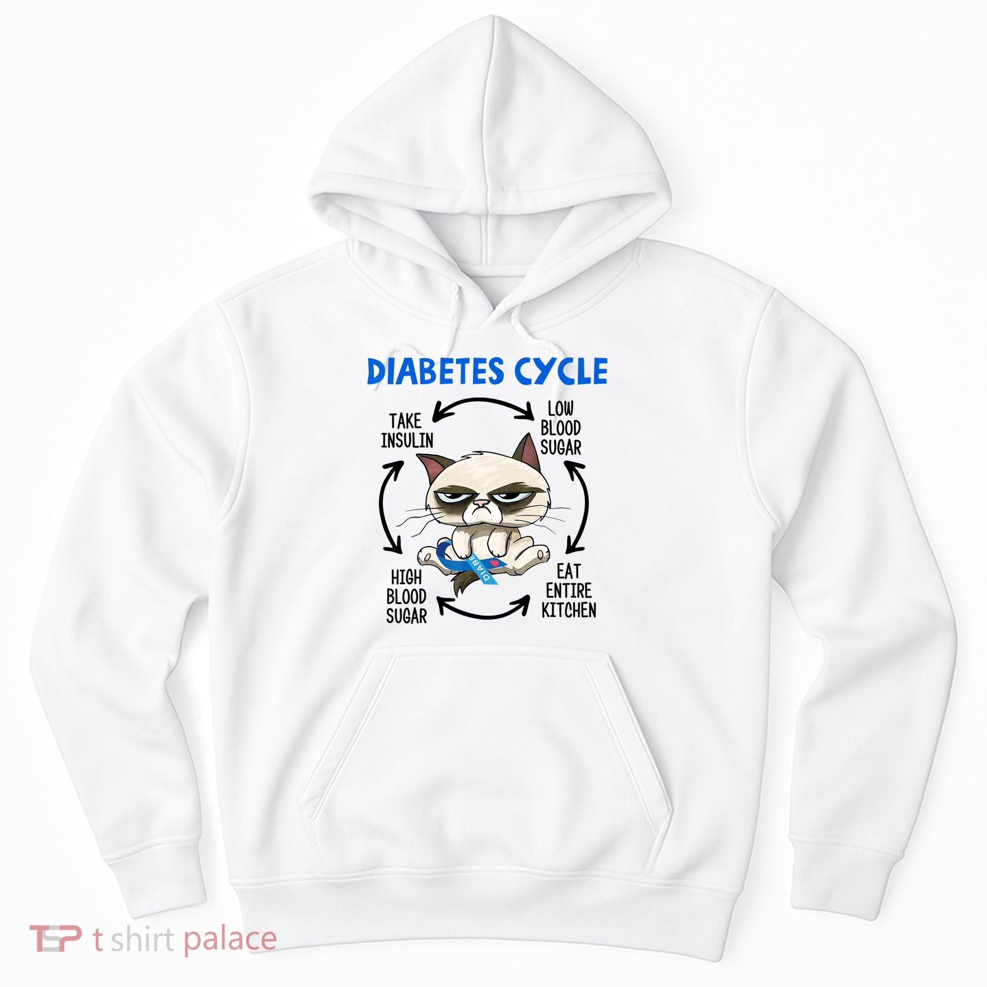 Diabetes Cycle Diabetes Awareness Cat Lover Hoodie