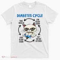 Diabetes Cycle Diabetes Awareness Cat Lover T-Shirt thumb 0