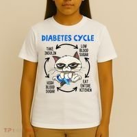 Diabetes Cycle Diabetes Awareness Cat Lover T-Shirt thumb 4