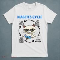 Diabetes Cycle Diabetes Awareness Cat Lover T-Shirt thumb 5