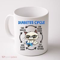 Diabetes Cycle Diabetes Awareness Cat Lover Coffee Mug thumb 0