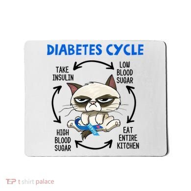 Diabetes Cycle Diabetes Awareness Cat Lover Mousepad