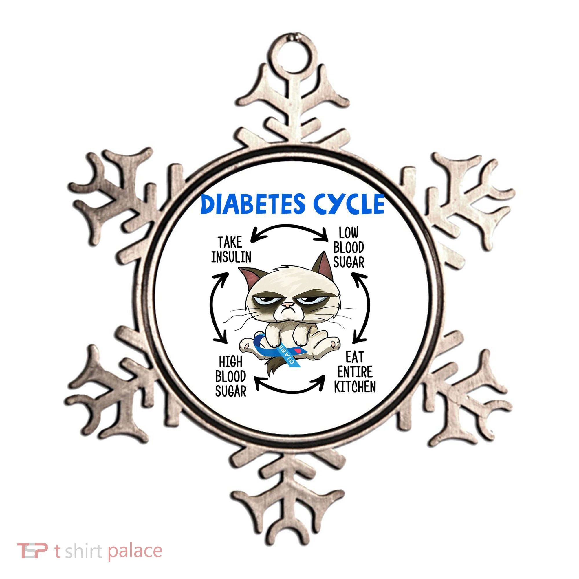 Diabetes Cycle Diabetes Awareness Cat Lover Ornament