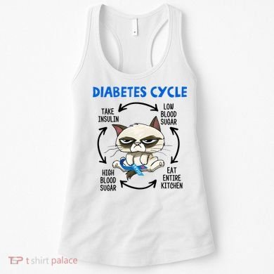 Diabetes Cycle Diabetes Awareness Cat Lover Women's Tank Top