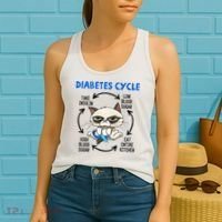 Diabetes Cycle Diabetes Awareness Cat Lover Women's Tank Top thumb 2