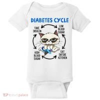 Diabetes Cycle Diabetes Awareness Cat Lover Baby Bodysuit thumb 0