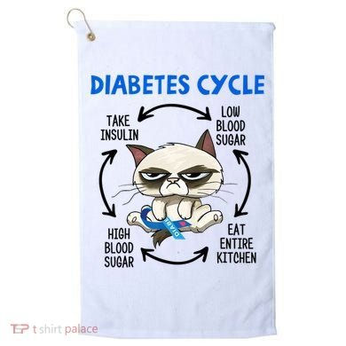 Diabetes Cycle Diabetes Awareness Cat Lover Golf Towel
