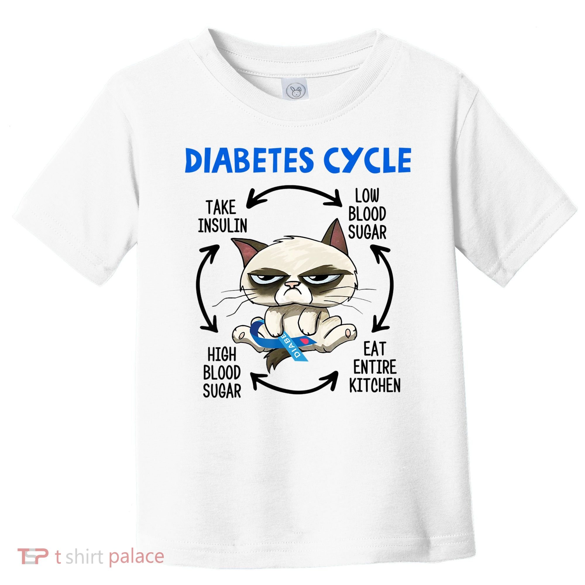 Diabetes Cycle Diabetes Awareness Cat Lover Toddler T-Shirt