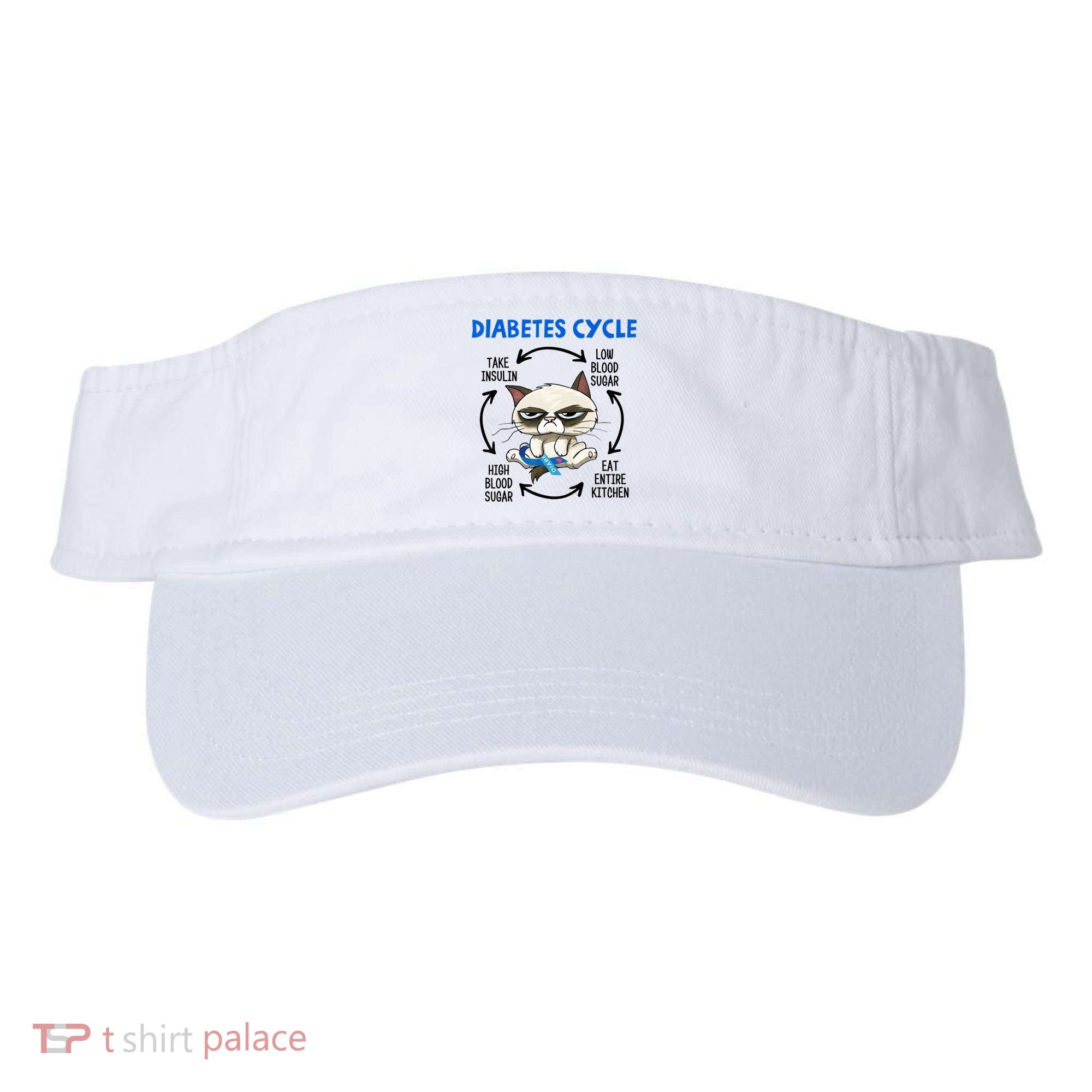 Diabetes Cycle Diabetes Awareness Cat Lover Visor