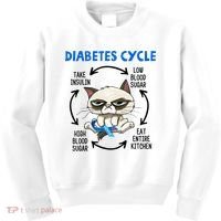 Diabetes Cycle Diabetes Awareness Cat Lover Kids Sweatshirt thumb 0