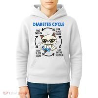 Diabetes Cycle Diabetes Awareness Cat Lover Kids Hoodie thumb 4