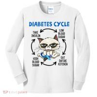 Diabetes Cycle Diabetes Awareness Cat Lover Kids Long Sleeve Shirt thumb 0