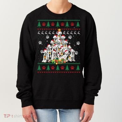 Dalmatian Christmas Dog Lover Gift Ugly Sweater Xmas Tree Gift Women's Sweatshirt