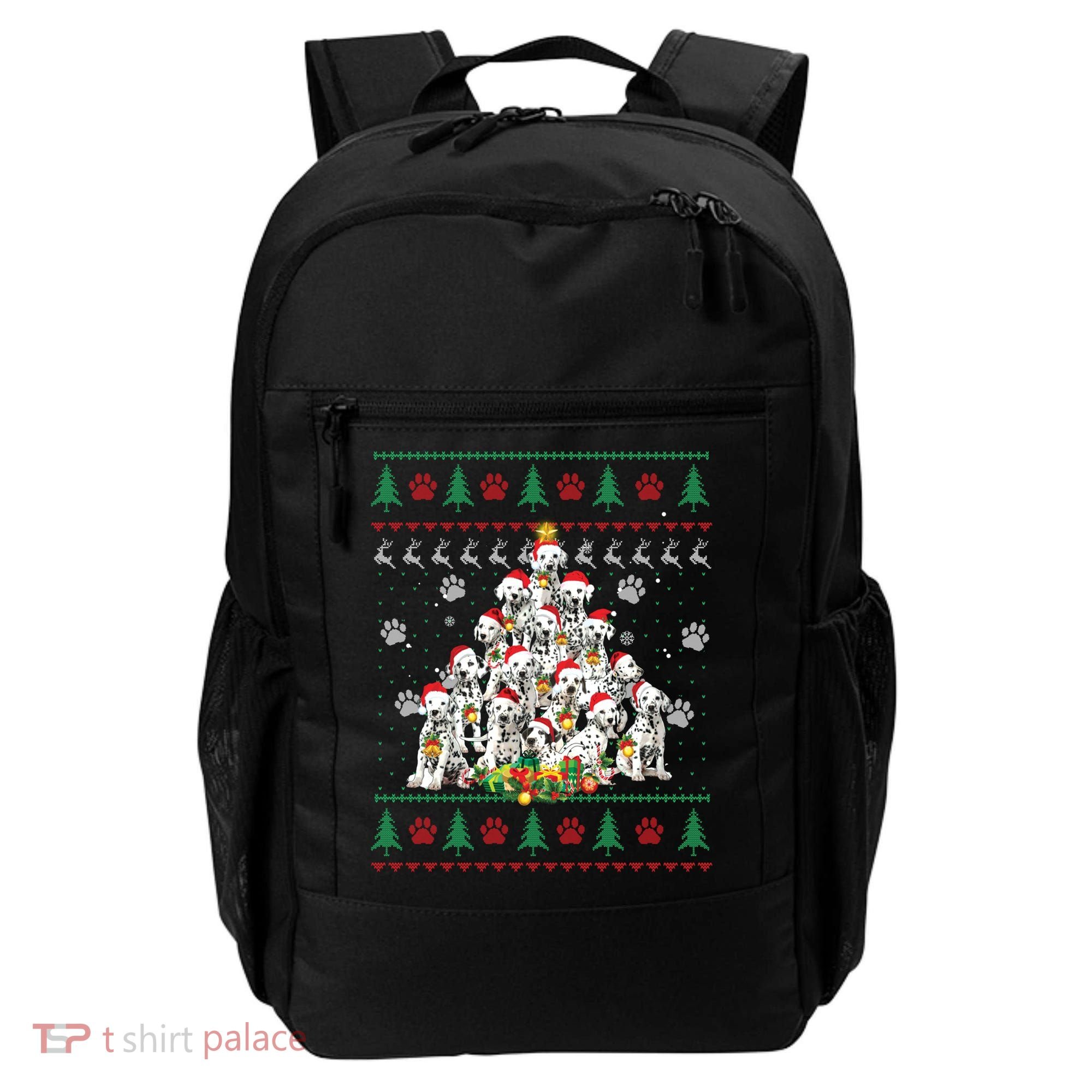 Dalmatian Christmas Dog Lover Gift Ugly Sweater Xmas Tree Gift Backpack