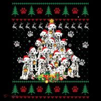 Dalmatian Christmas Dog Lover Gift Ugly Sweater Xmas Tree Gift Women's Hoodie thumb 2