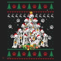 Dalmatian Christmas Dog Lover Gift Ugly Sweater Xmas Tree Gift Hat thumb 2