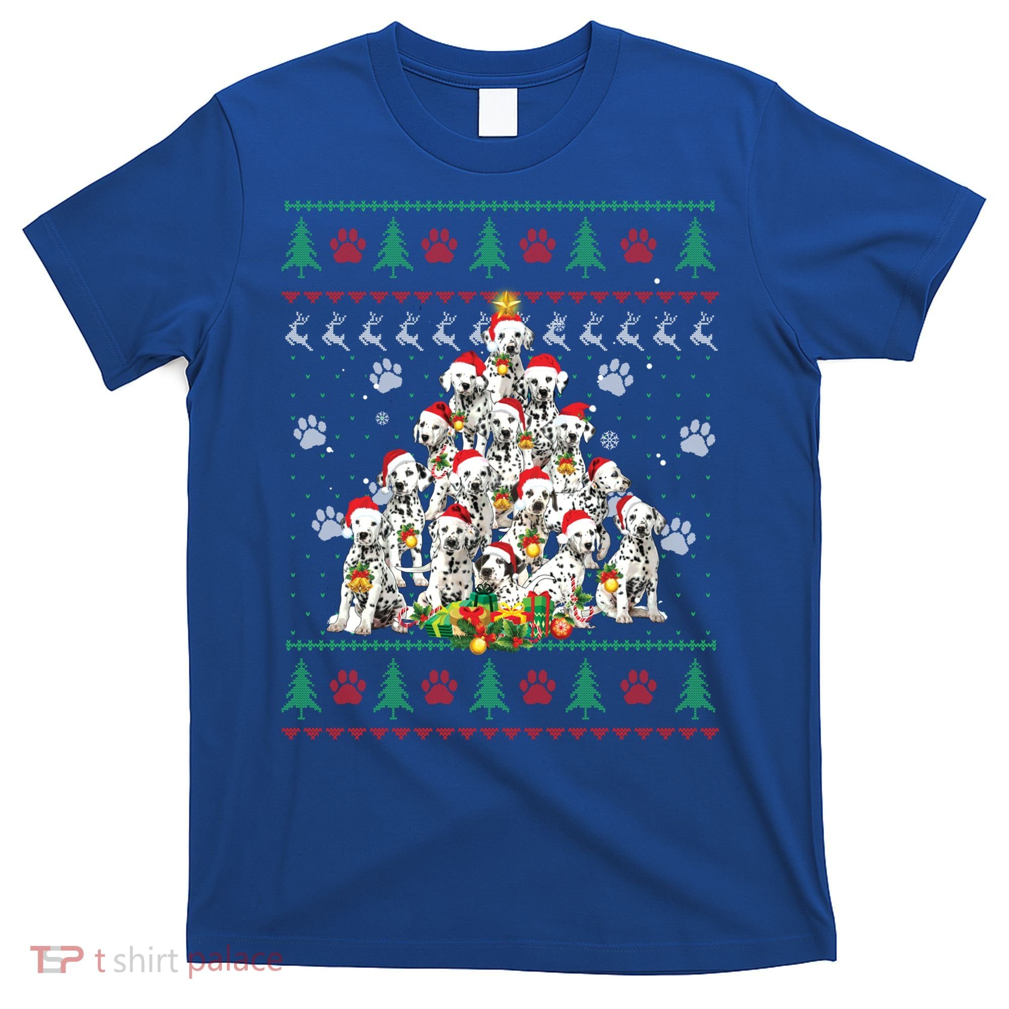 Dalmatian Christmas Dog Lover Gift Ugly Sweater Xmas Tree Gift T-Shirt
