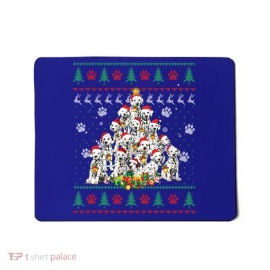 Dalmatian Christmas Dog Lover Gift Ugly Sweater Xmas Tree Gift Mousepad