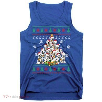 Dalmatian Christmas Dog Lover Gift Ugly Sweater Xmas Tree Gift Tank Top