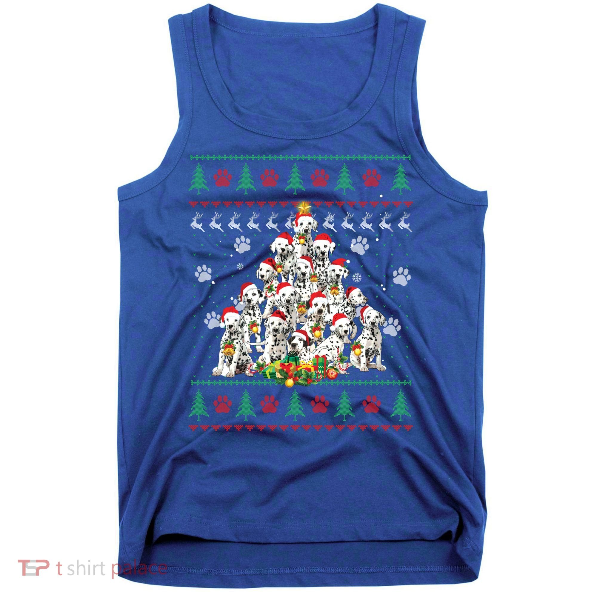 Dalmatian Christmas Dog Lover Gift Ugly Sweater Xmas Tree Gift Tank Top