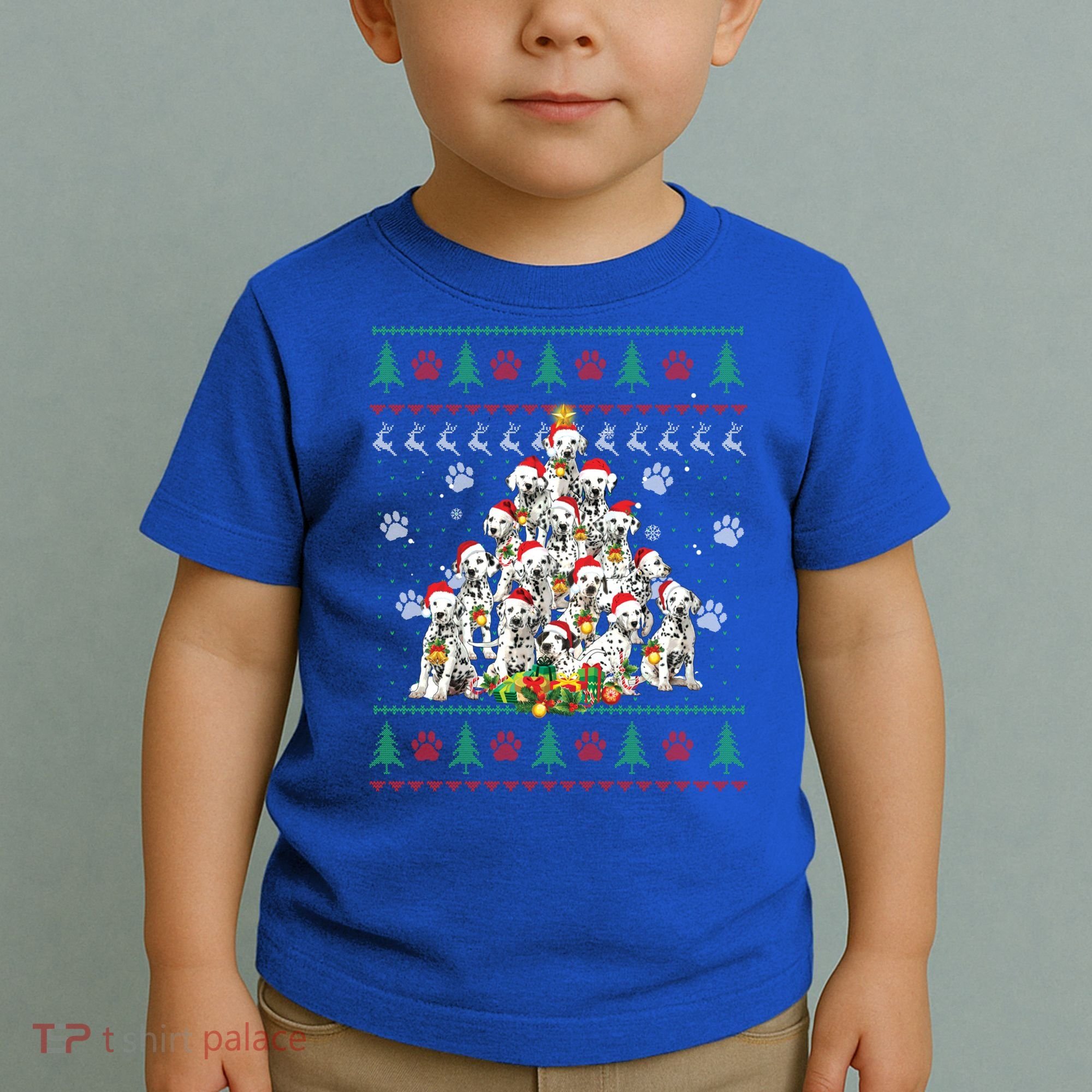 Dalmatian Christmas Dog Lover Gift Ugly Sweater Xmas Tree Gift Toddler T-Shirt