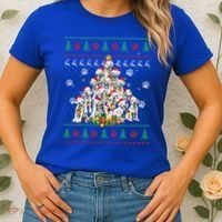 Dalmatian Christmas Dog Lover Gift Ugly Sweater Xmas Tree Gift Women's T-Shirt thumb 2