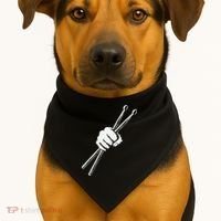Drumset Cool Drumsticks Drumming Drums Rock Music USA-Made Doggie Bandana thumb 1