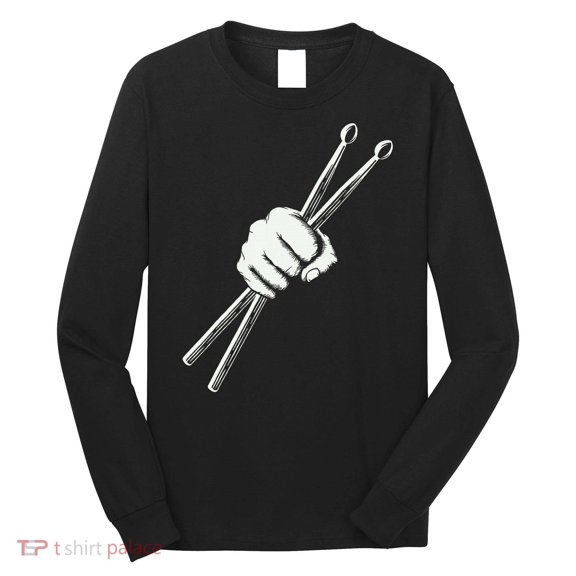 Drumset Cool Drumsticks Drumming Drums Rock Music Long Sleeve Shirt