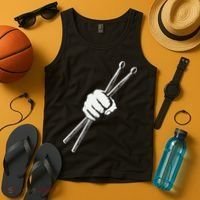 Drumset Cool Drumsticks Drumming Drums Rock Music Tank Top thumb 4