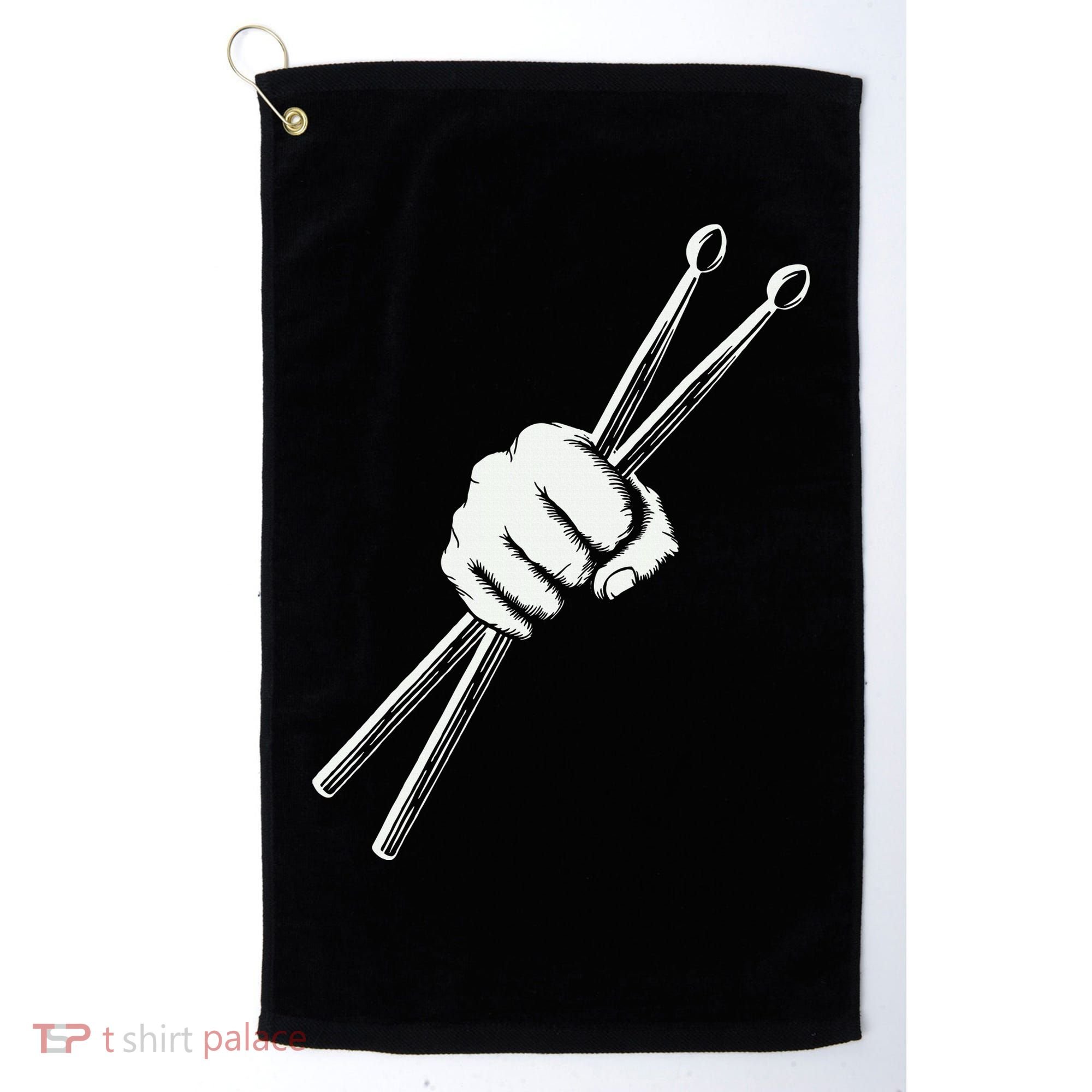 Drumset Cool Drumsticks Drumming Drums Rock Music Golf Towel