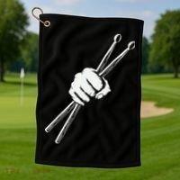 Drumset Cool Drumsticks Drumming Drums Rock Music Golf Towel thumb 1