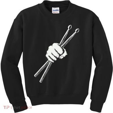 Drumset Cool Drumsticks Drumming Drums Rock Music Kids Sweatshirt