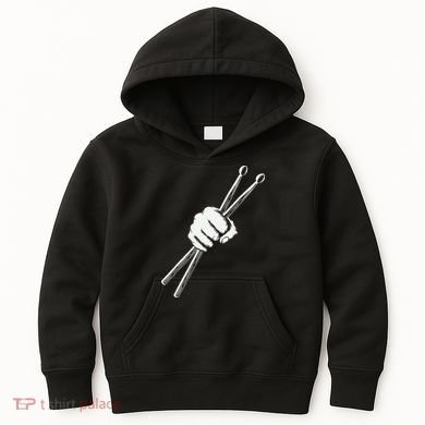 Drumset Cool Drumsticks Drumming Drums Rock Music Kids Hoodie