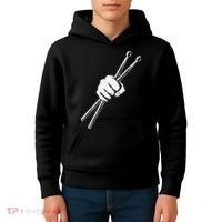 Drumset Cool Drumsticks Drumming Drums Rock Music Kids Hoodie thumb 4
