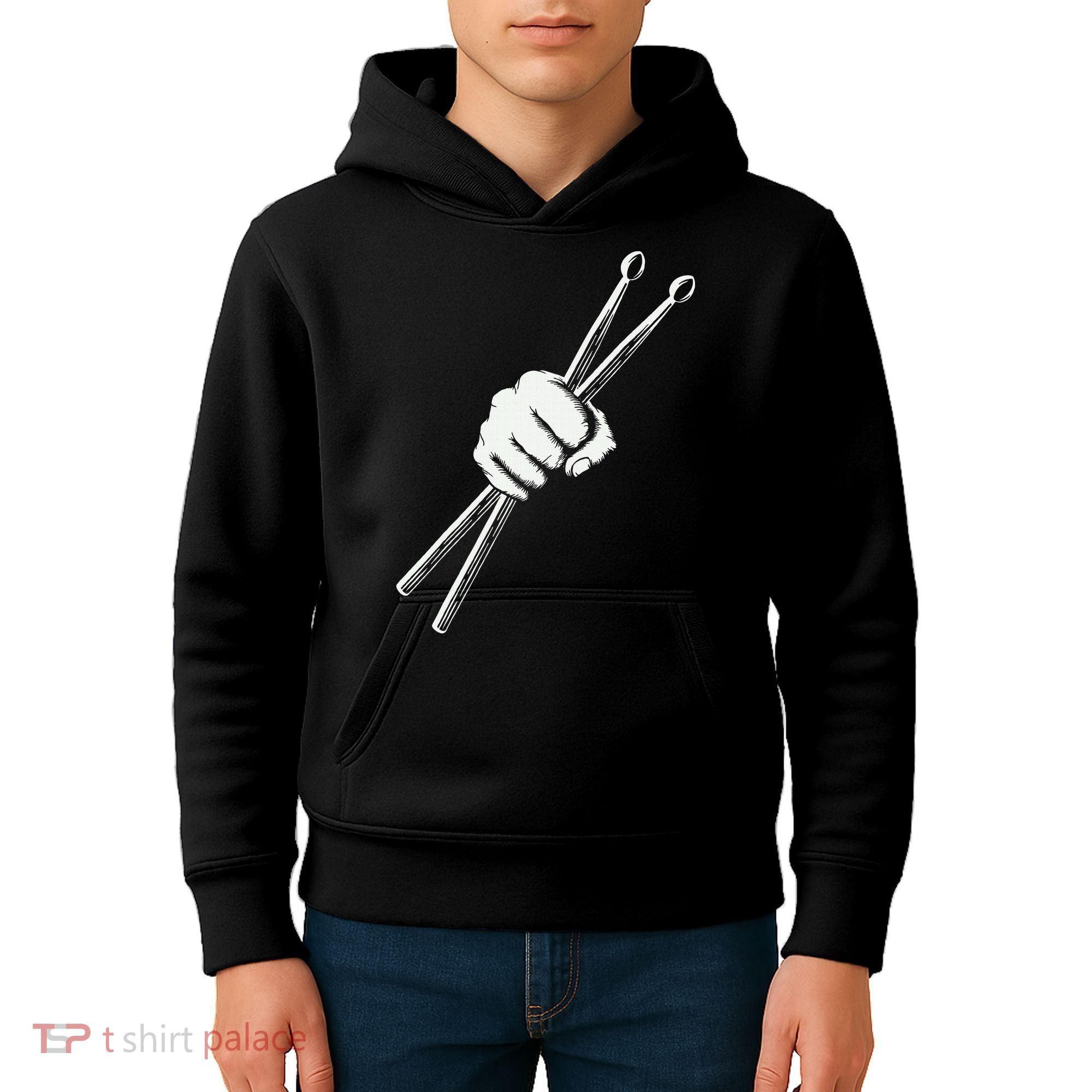 Drumset Cool Drumsticks Drumming Drums Rock Music Kids Hoodie
