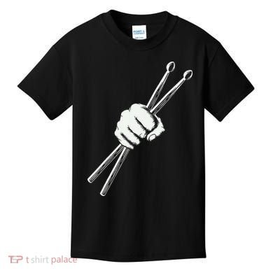 Drumset Cool Drumsticks Drumming Drums Rock Music Kids T-Shirt