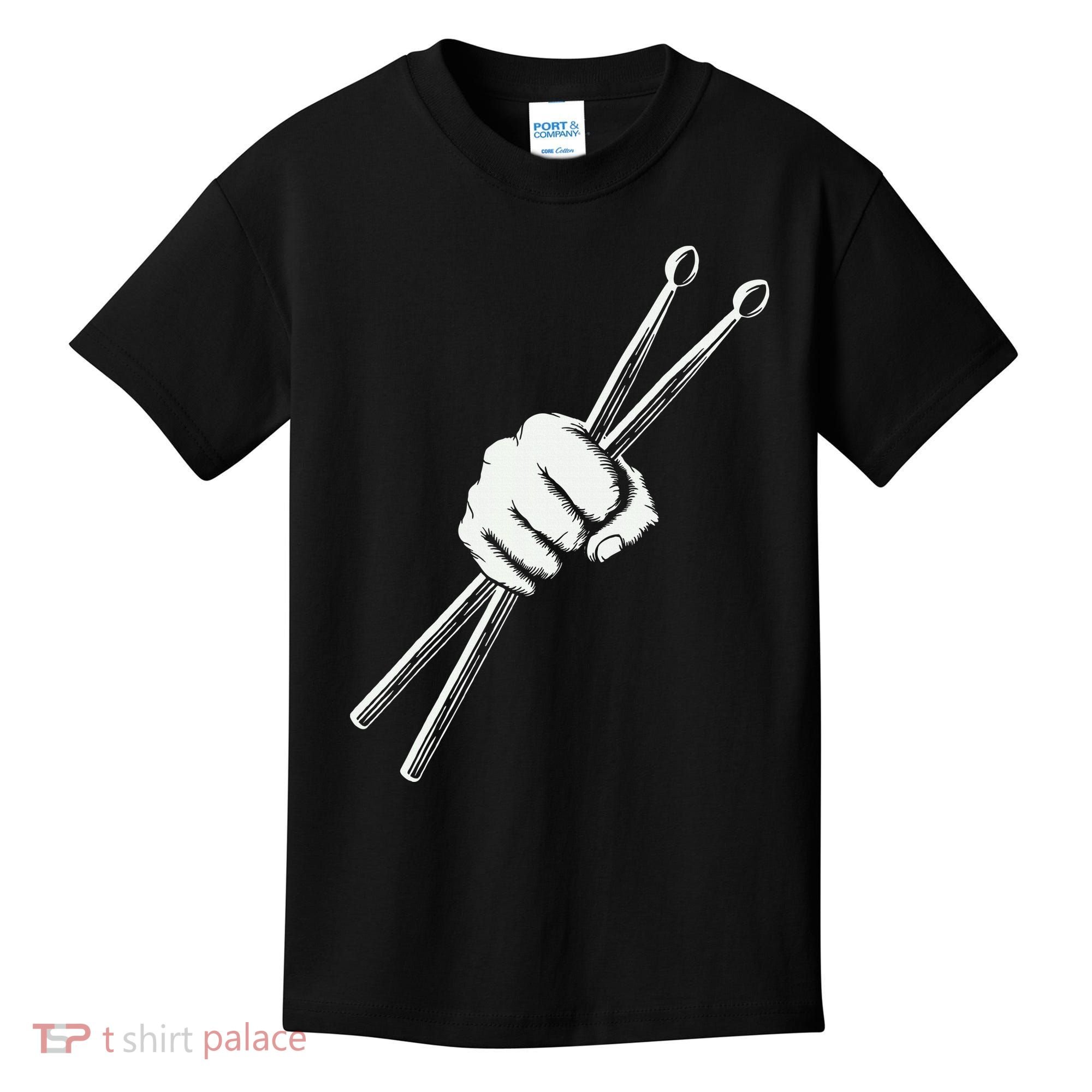 Drumset Cool Drumsticks Drumming Drums Rock Music Kids T-Shirt